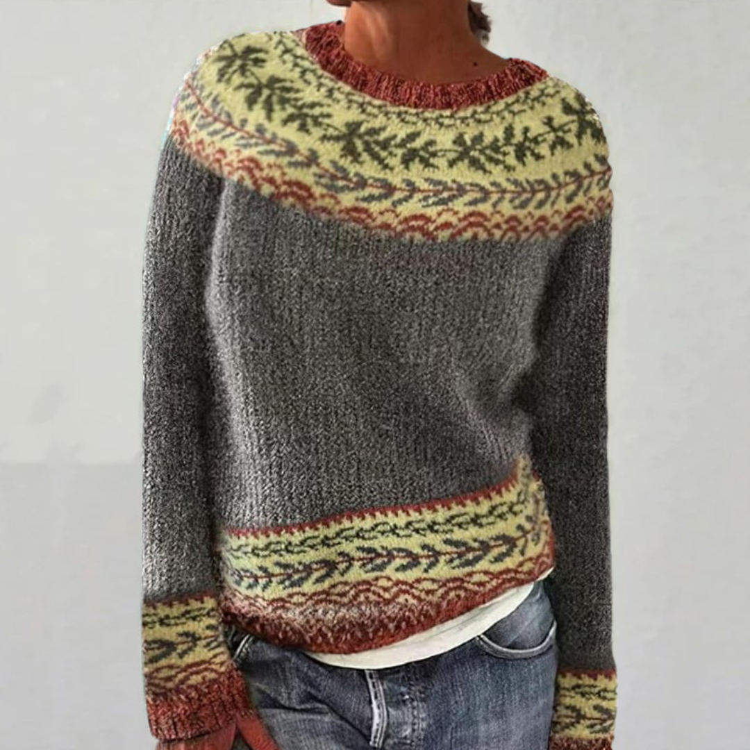 Frida | Nordic Patterned Sweater