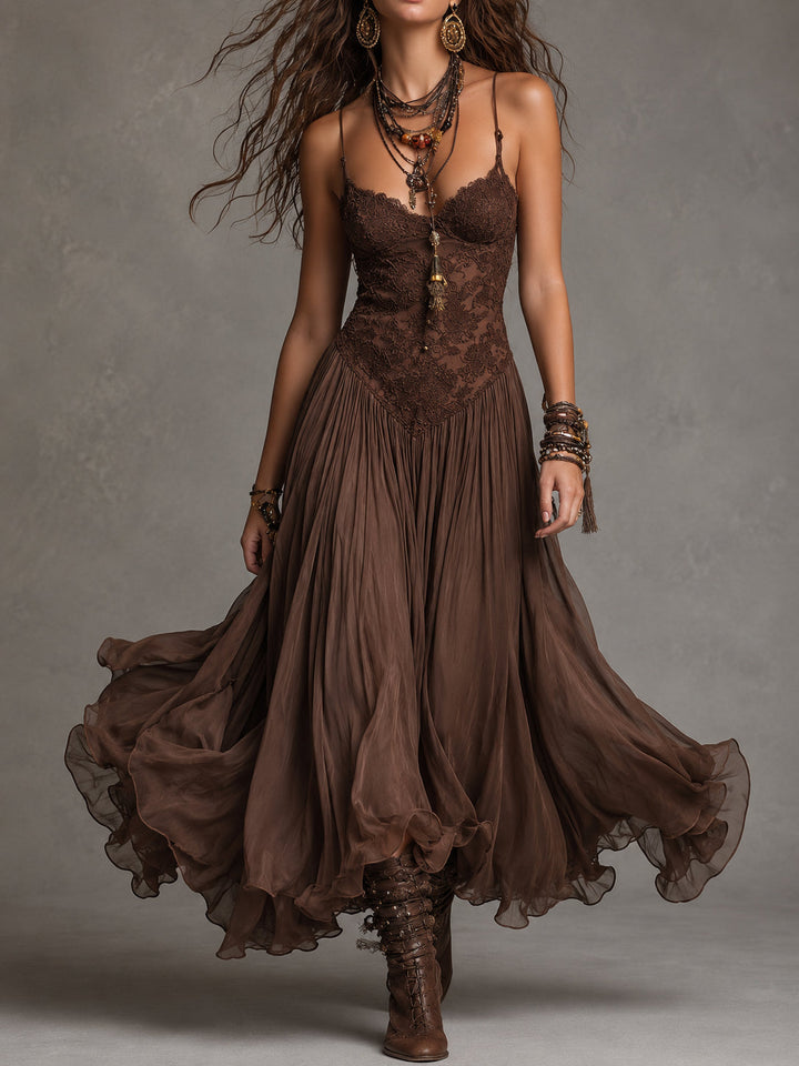 Rosella | Bohemian Corset Maxi Dress