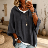 Annabel | Hooded Drawstring Poncho