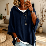 Natalie | Hooded Draped Poncho