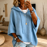 Caroline | Hooded Draped Poncho