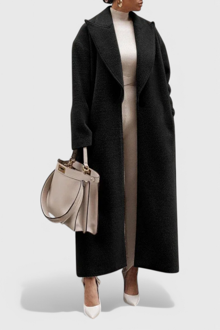 Elisabeth | Fluid Draped Long Coat