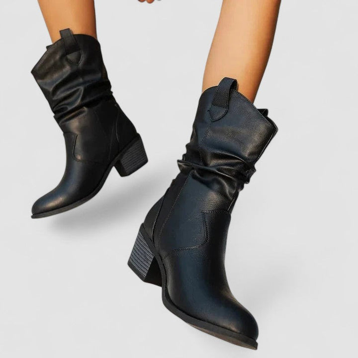 Louisa | Slouch Block-Heel Boots