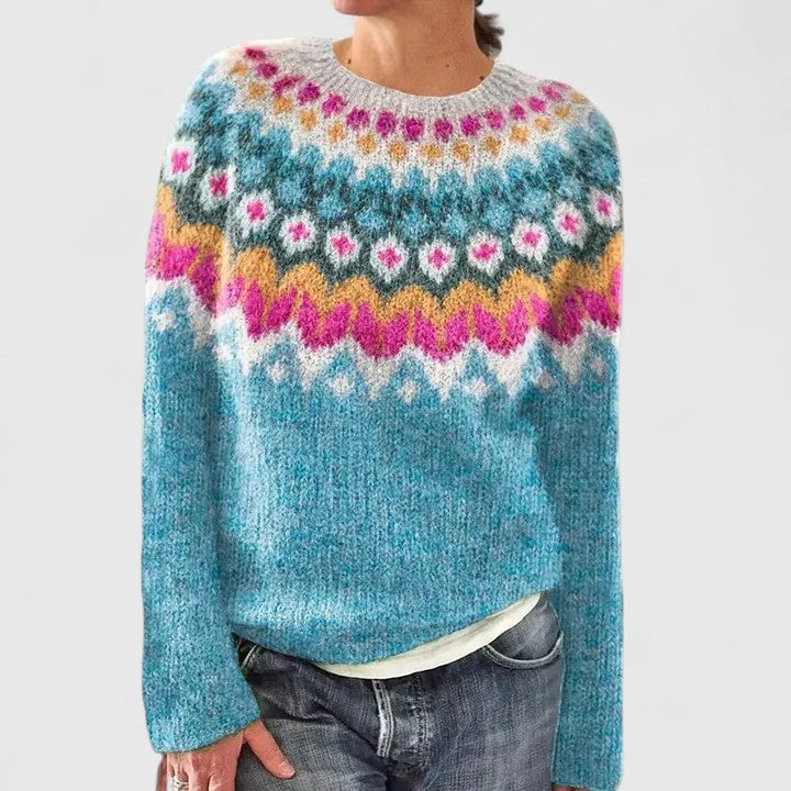 Sigrid | Patterned Nordic Sweater