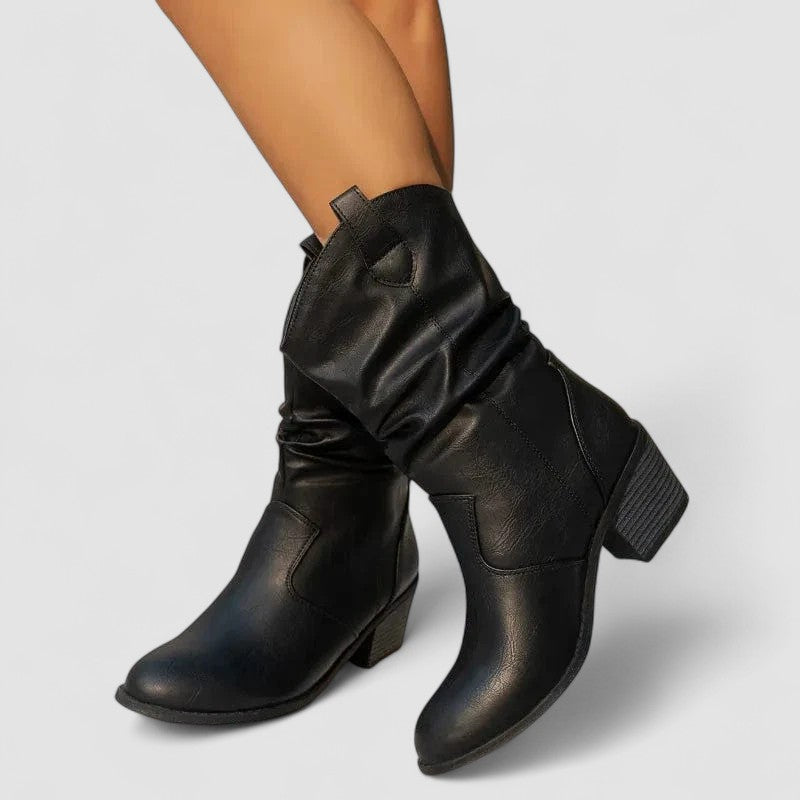 Louisa | Slouch Block-Heel Boots