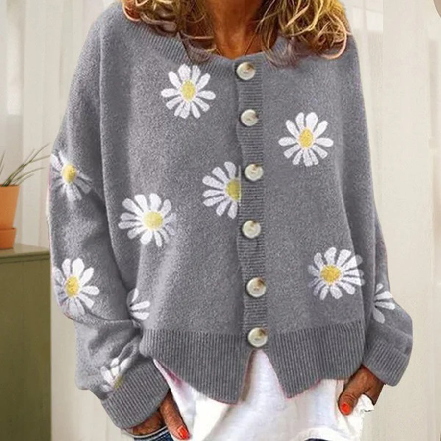 Lottie | Floral Button-Down Cardigan