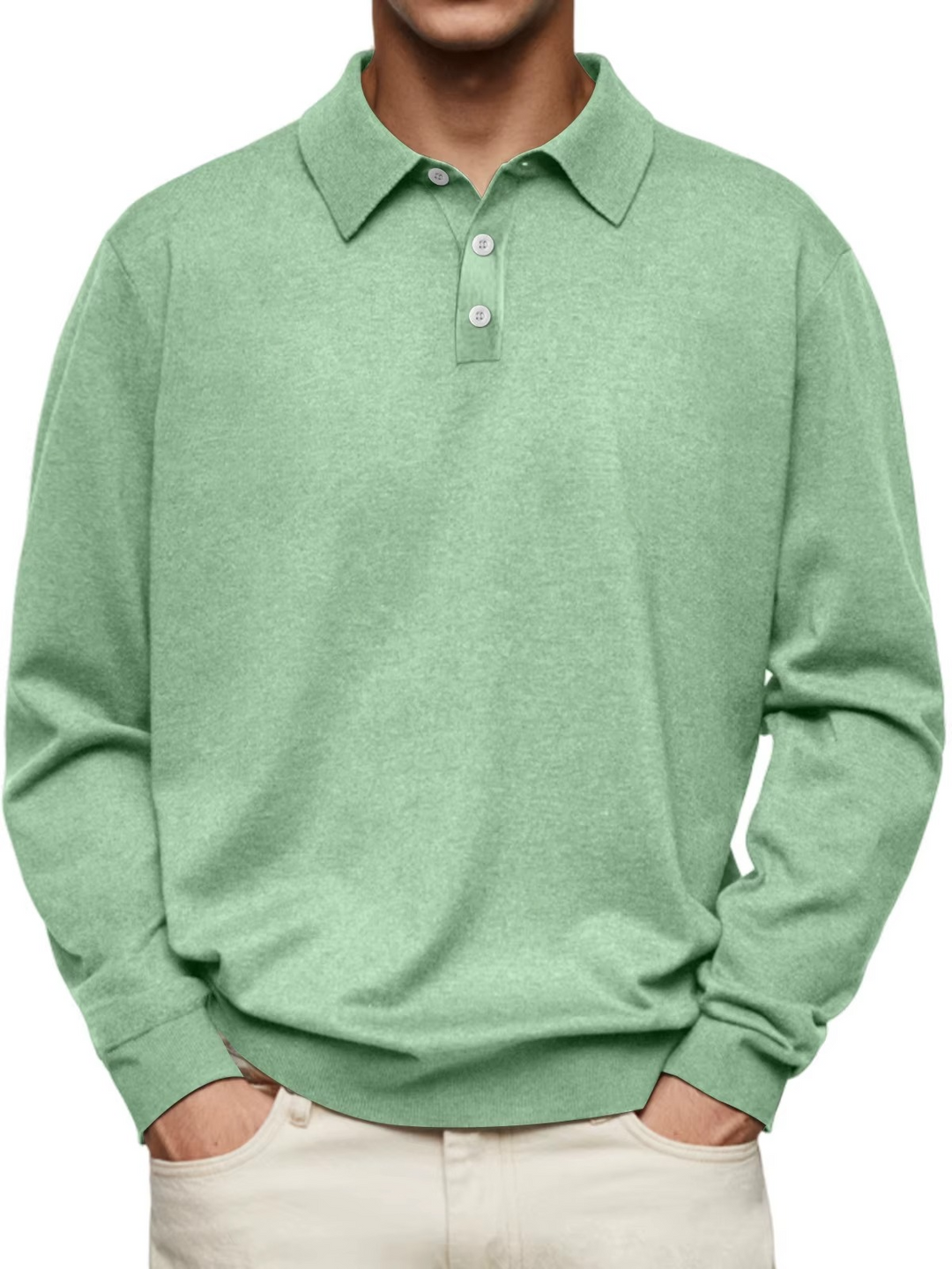 Grant | Refined Long-Sleeve Polo Shirt