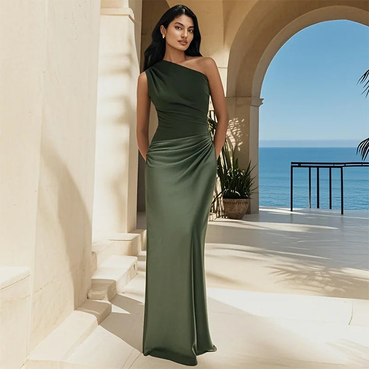 Anneliese | One-Shoulder Column Maxi Dress