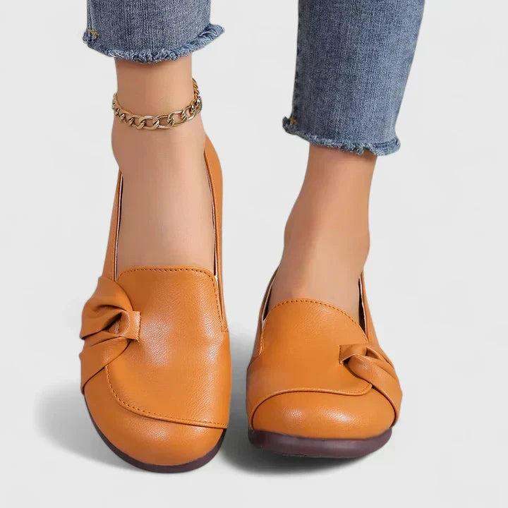 Charlene | Soft Bow-Detail Loafers