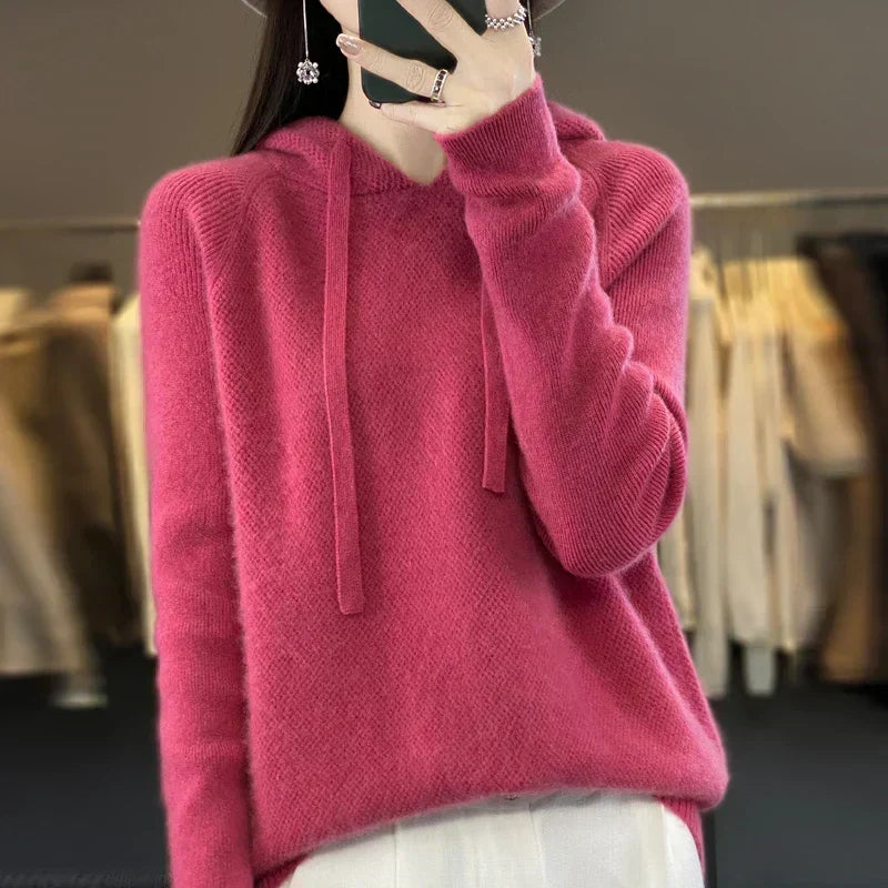 Sylvie | Soft Hooded Knit Sweater