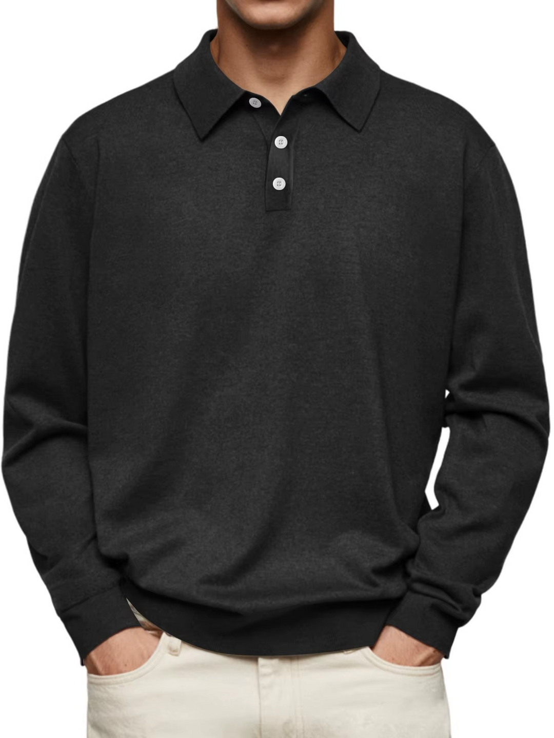 Grant | Refined Long-Sleeve Polo Shirt