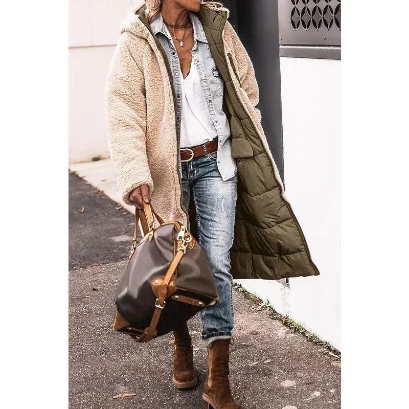 Cecile | Reversible Long Winter Coat