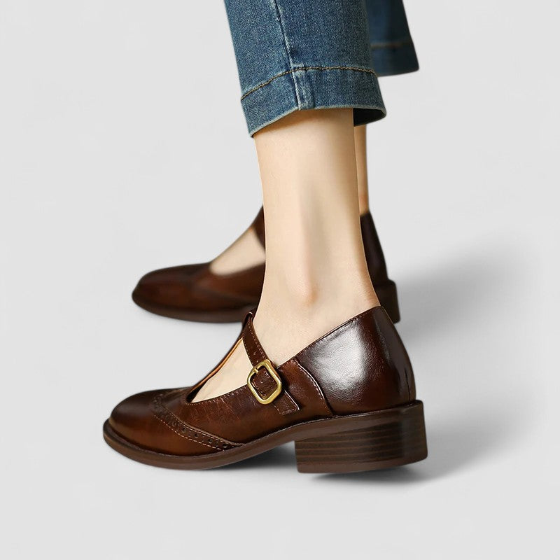 Poppy | Vintage T-Strap Mary Jane Flats