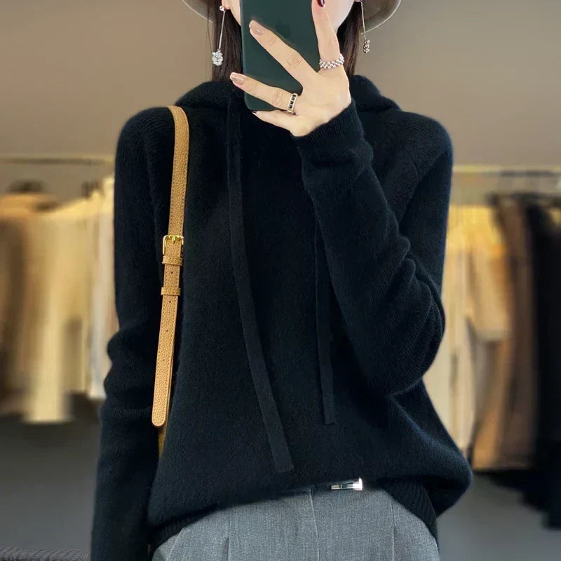 Sylvie | Soft Hooded Knit Sweater