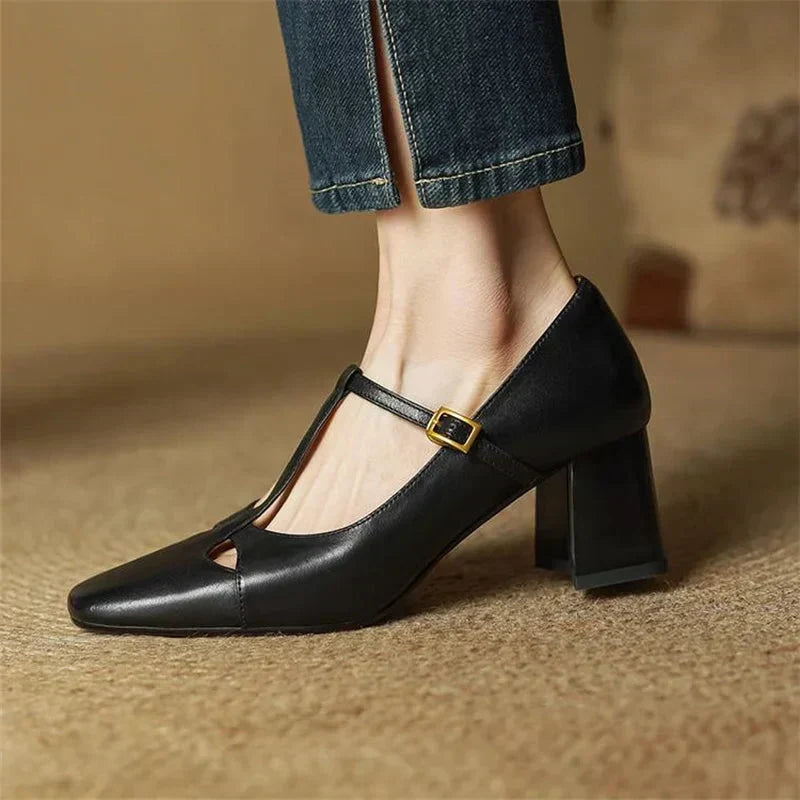 Blair | Elegant T-Strap Heels