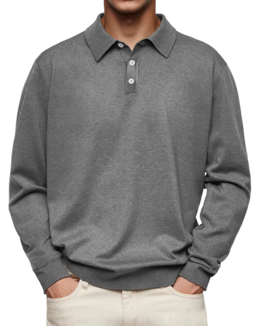 Grant | Refined Long-Sleeve Polo Shirt