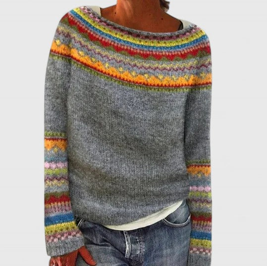 Sigrid | Patterned Nordic Sweater