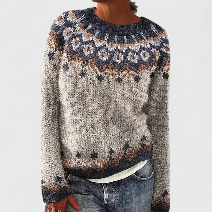 Sigrid | Patterned Nordic Sweater