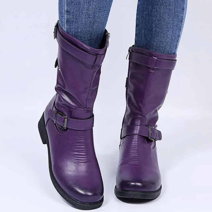 Romilly | Buckled Mid-Calf Comfort Boots