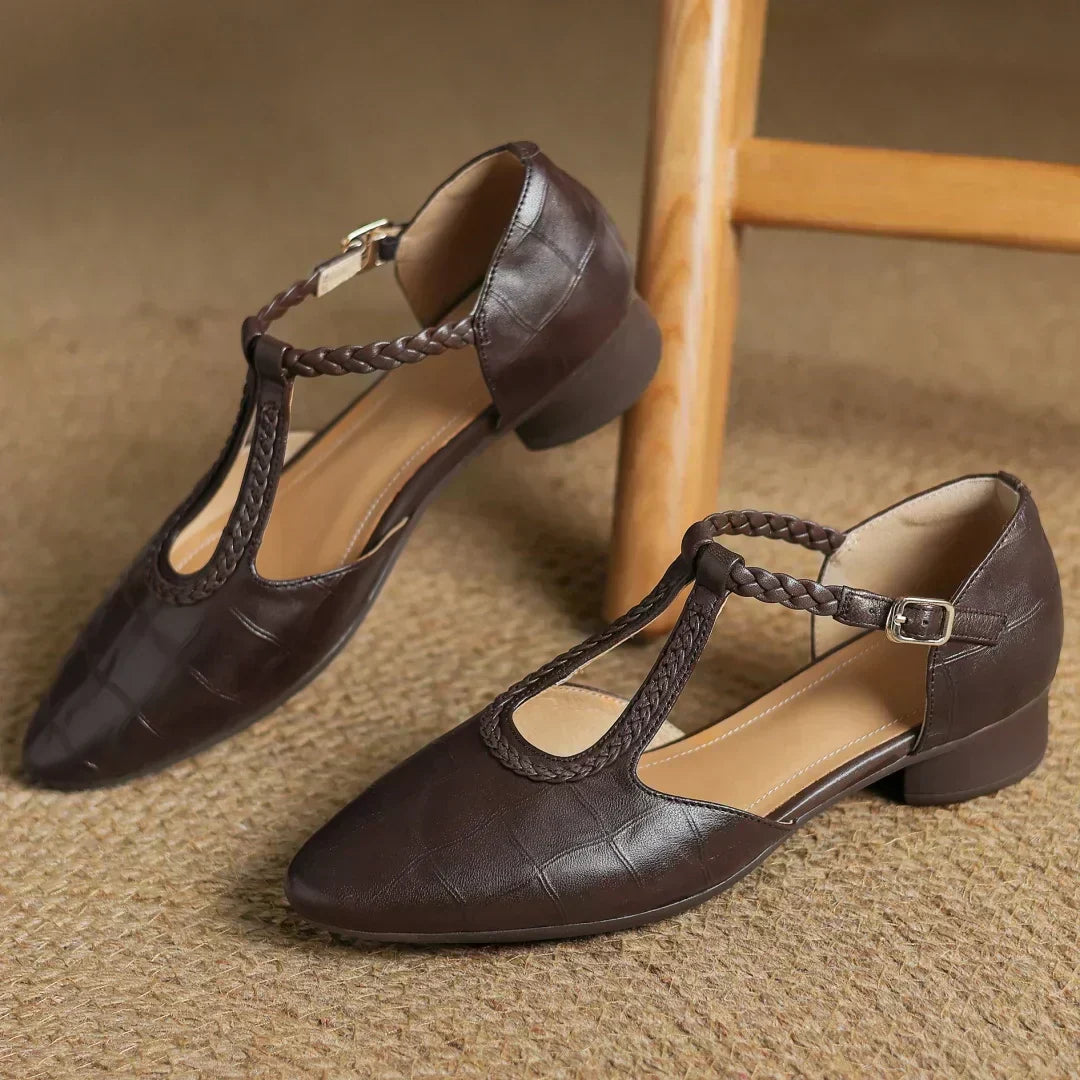 Philippa | Timeless T-Strap Flats