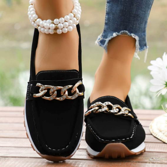 Wendy | Chain-Detail Loafers