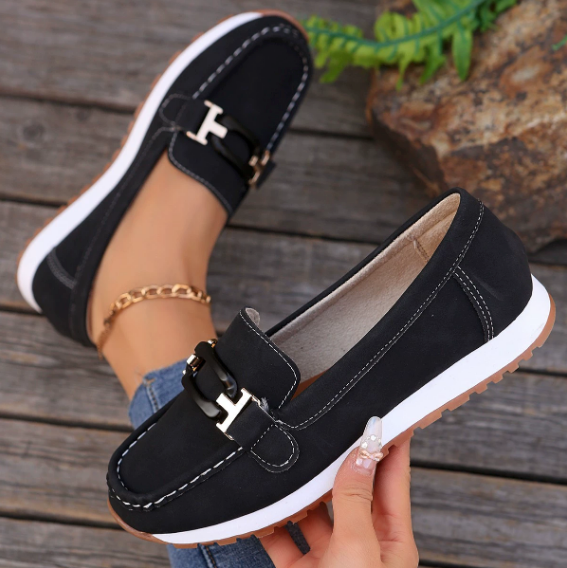 Patricia | Chain-Buckle Comfort Loafers