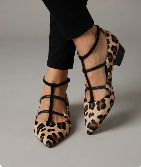 Suzanne | Pointed Strappy Flats