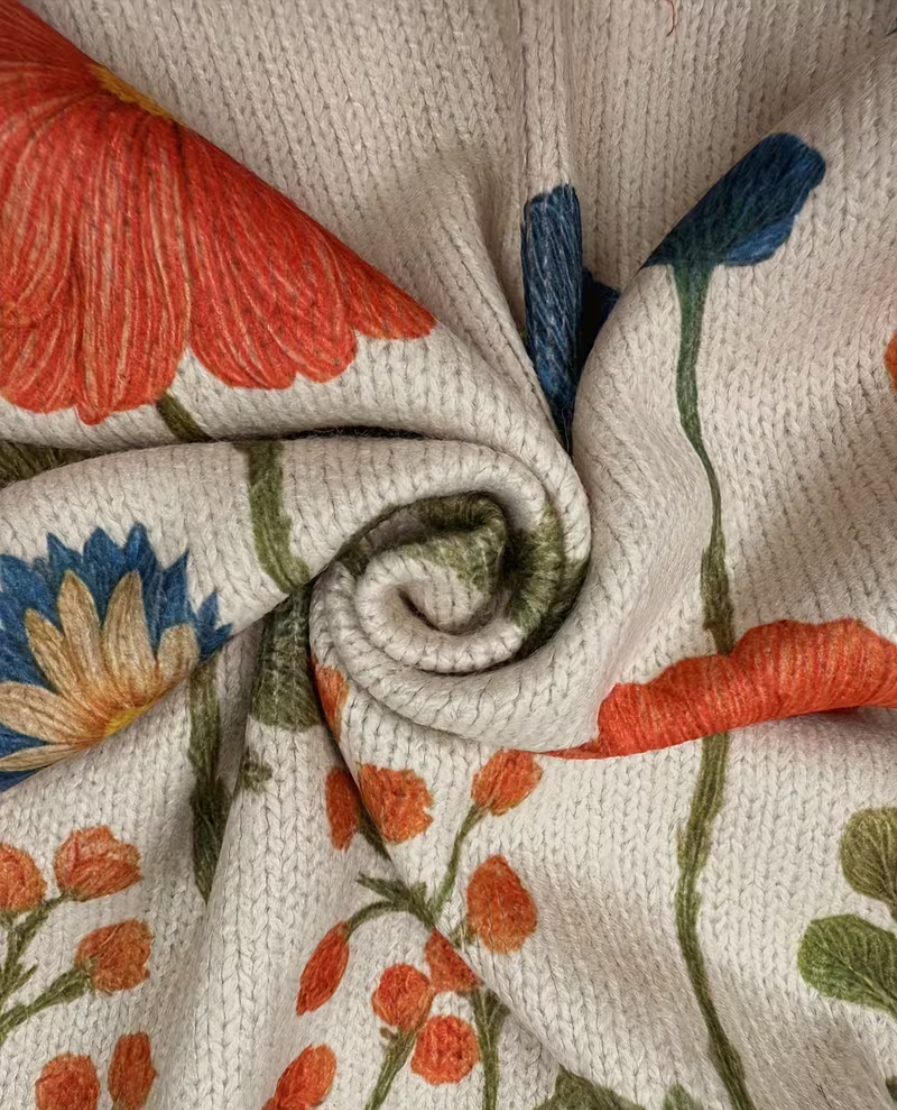 Rachel | Botanical Zip Cardigan