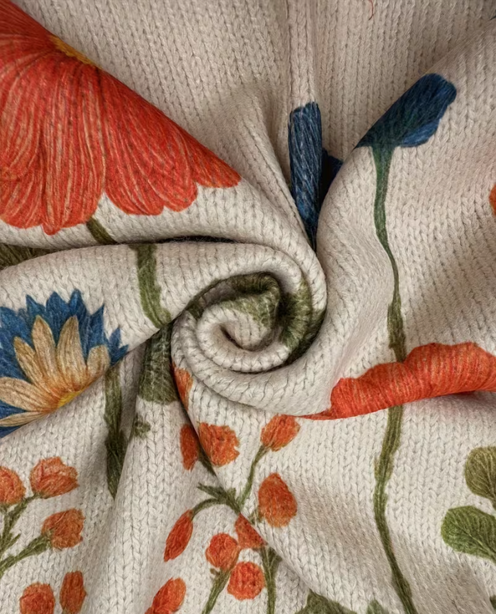 Rachel | Botanical Zip Cardigan