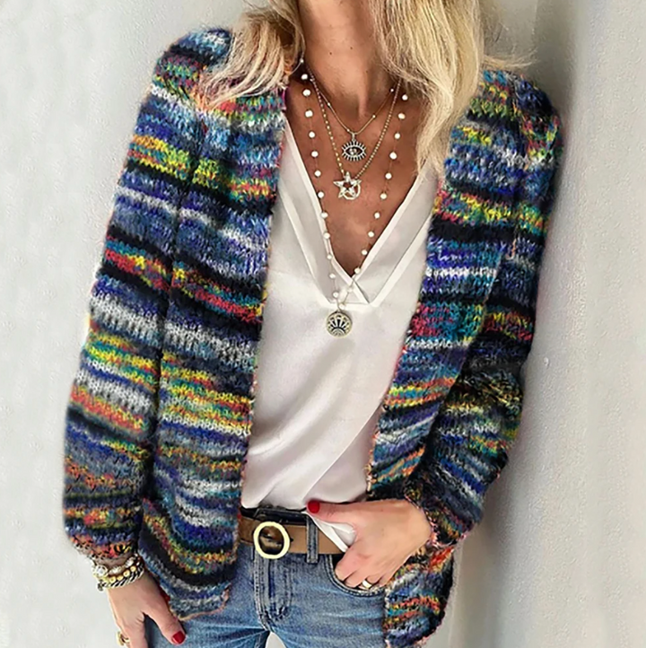 Roxanne | Artful Open-Front Cardigan