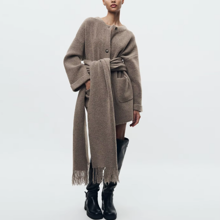 Fenella | Cozy Scarf-Collar Coat