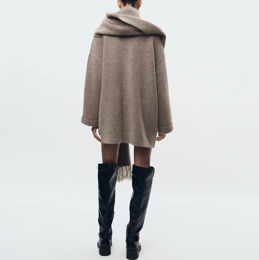 Fenella | Cozy Scarf-Collar Coat