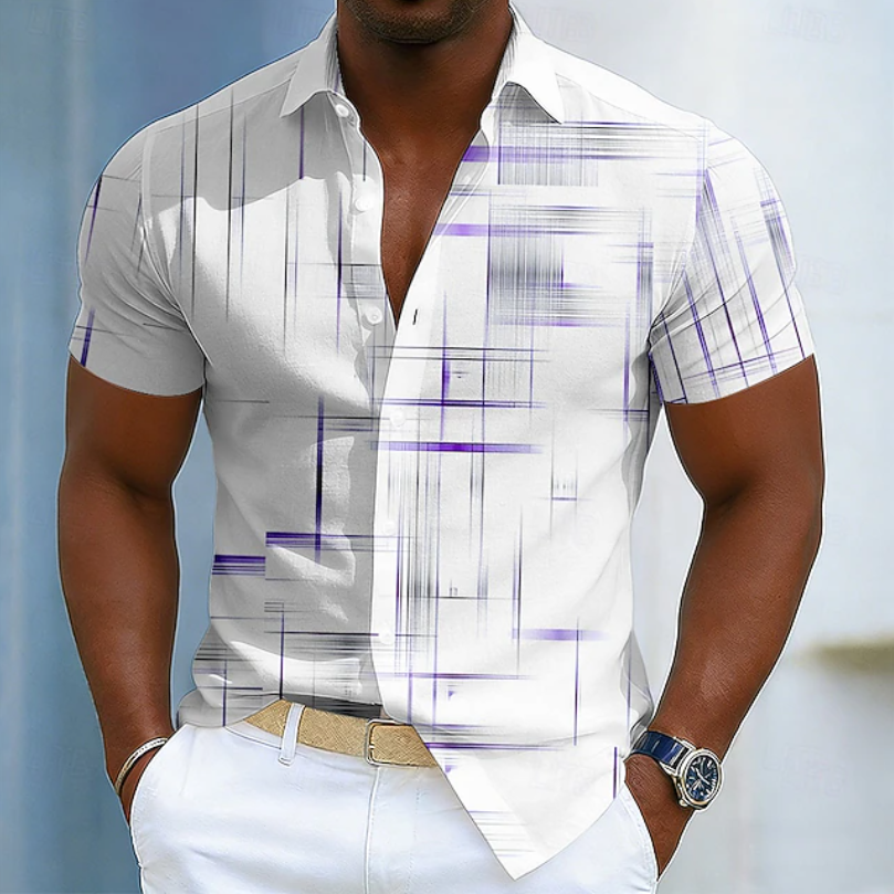 Bellamy | Modern Geometric Short-Sleeve Shirt