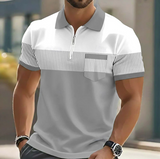 Maurice | Zip-Neck Striped Polo Shirt