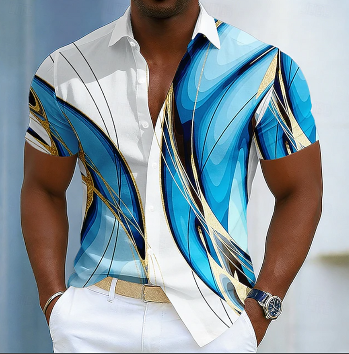 Sterling | Flowing Print Short-Sleeve Shirt