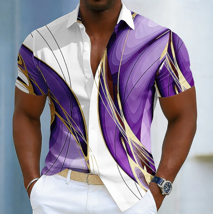 Sterling | Flowing Print Short-Sleeve Shirt