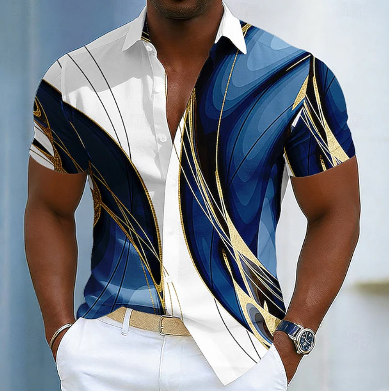 Sterling | Flowing Print Short-Sleeve Shirt