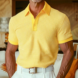 Bernard | Textured Waffle-Knit Polo Shirt