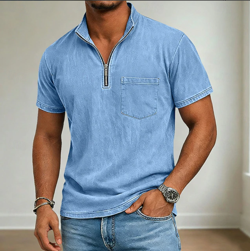 Clifford | Zip-Neck Short-Sleeve Polo Shirt