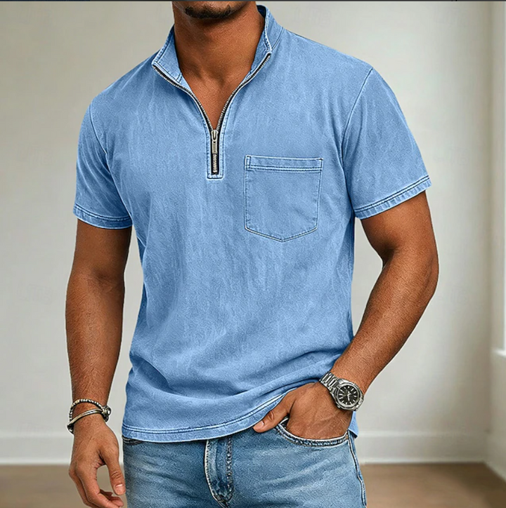 Clifford | Zip-Neck Short-Sleeve Polo Shirt