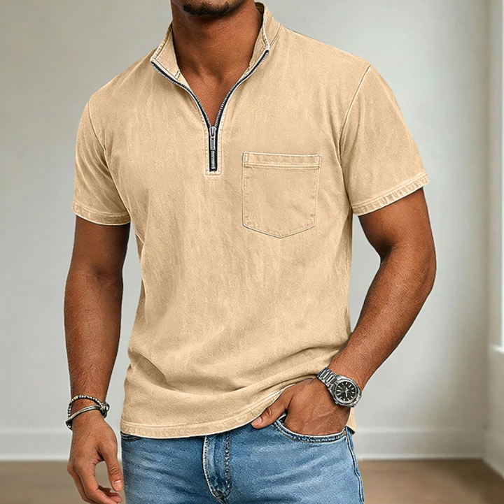 Clifford | Zip-Neck Short-Sleeve Polo Shirt