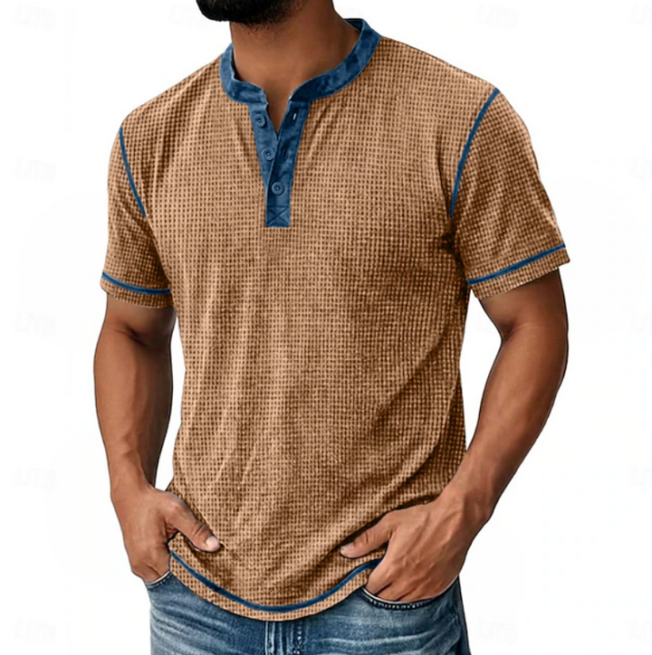 Wade | Textured Short-Sleeve Henley