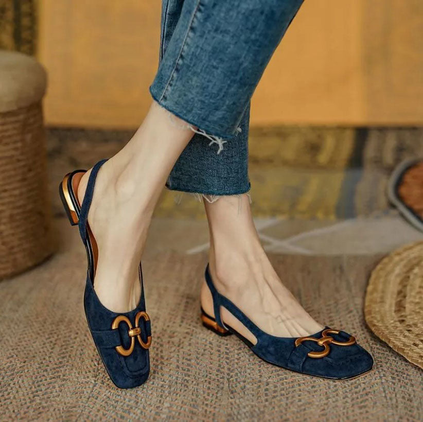 Margaux | Buckle Slingback Flats