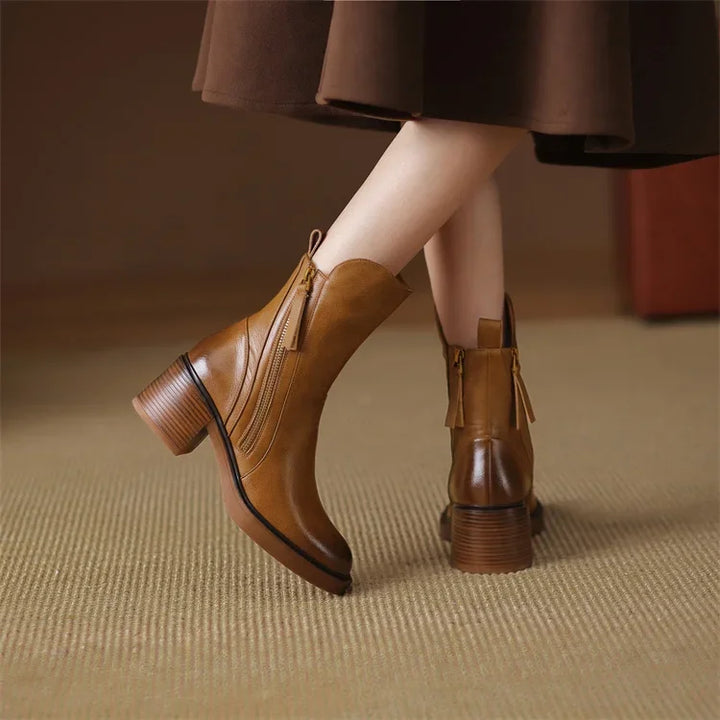 Sabina | Refined Block-Heel Ankle Boots