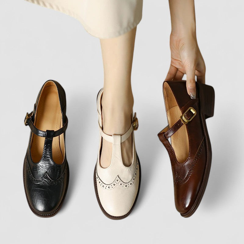 Poppy | Vintage T-Strap Mary Jane Flats