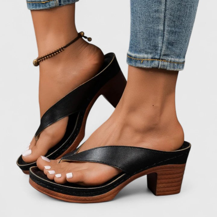 Ida | Women's Leather Comfort Heels