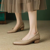Juliet | Pointed-Toe Block Heel Pumps
