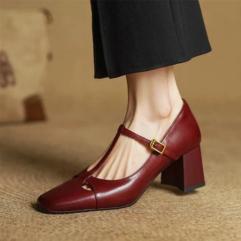 Blair | Elegant T-Strap Heels