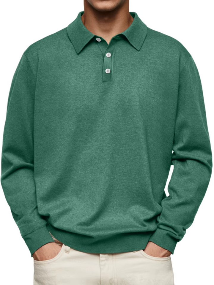 Grant | Refined Long-Sleeve Polo Shirt