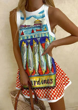 Odile | Coastal Art Sleeveless Dress